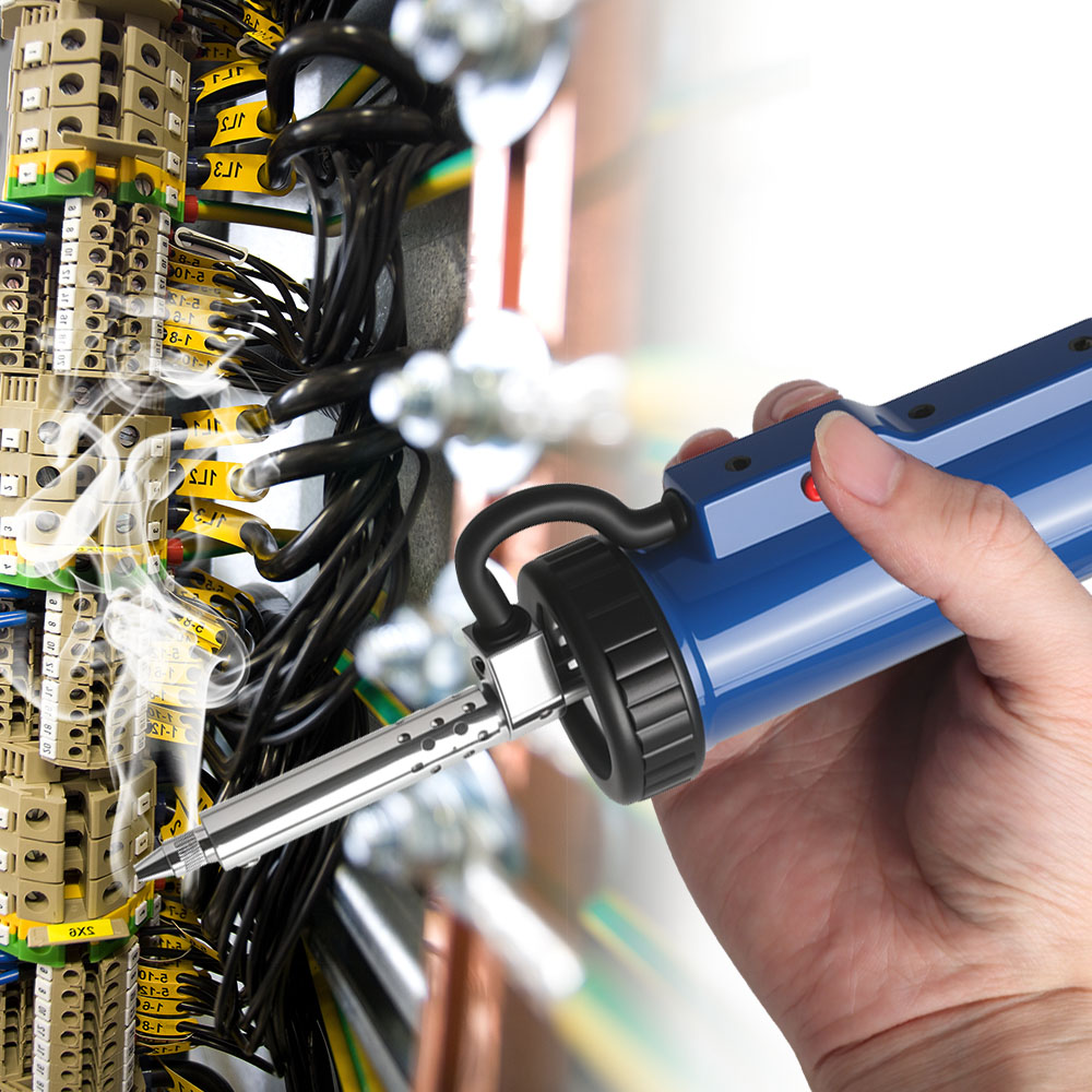 Verwijder pomp met 3-zuigmond  - Desoldering Pump Electric Vacuum Station recensie en prijs