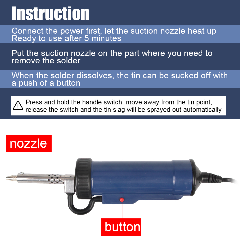 Nieuwe Desoldeermachine Verwij - Desoldering Pump Electric Vacuum Station recensie en prijs